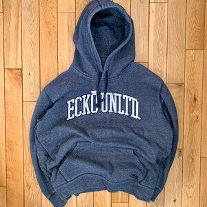 Y2K Ecko unlimited hoodie Men's XL Salt and Pepper Big Logo Gray Embroidered